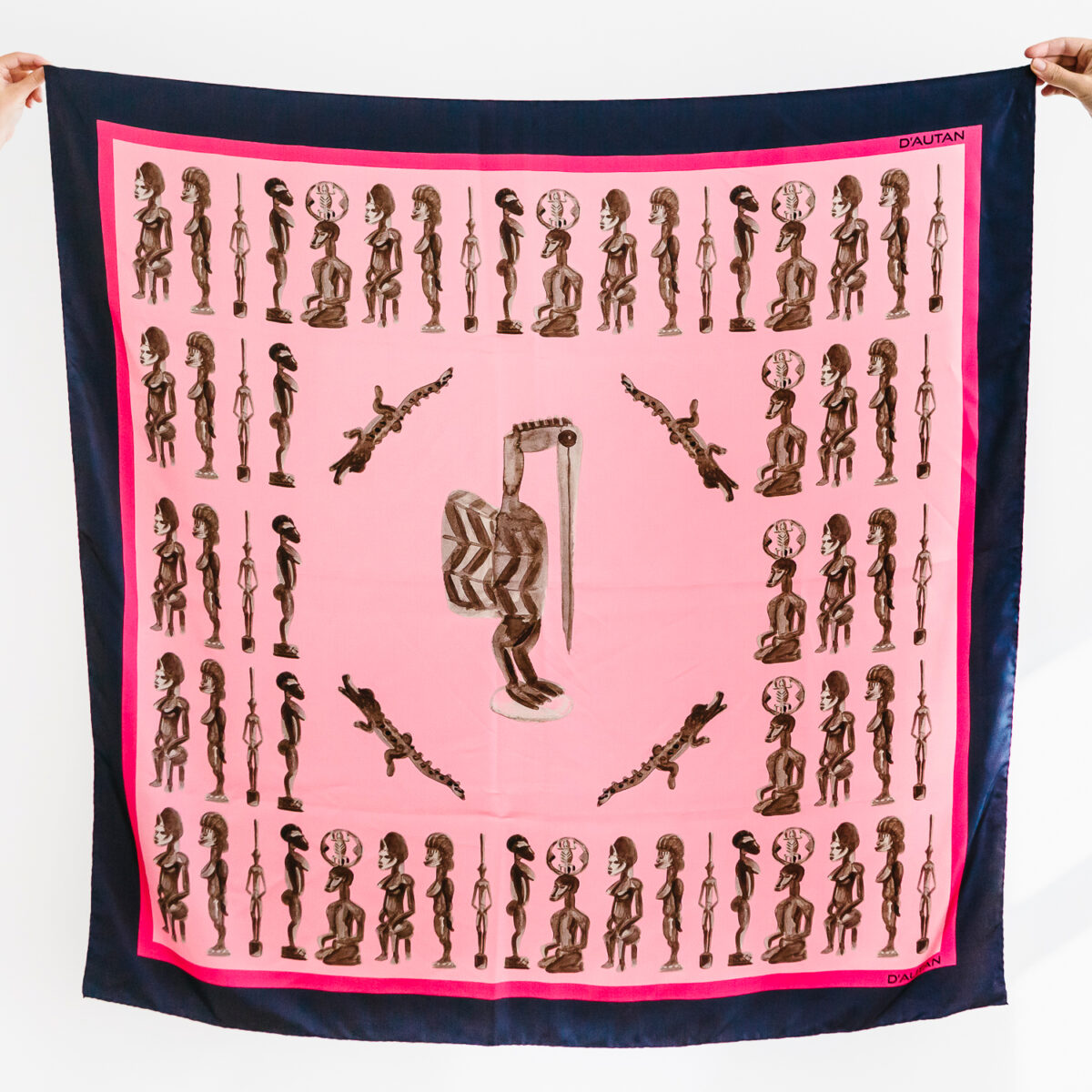 pink square scarf