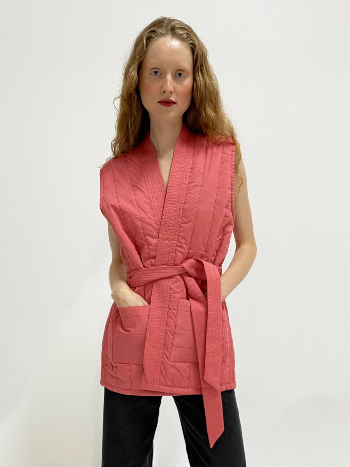 quilted jacket lucie blush